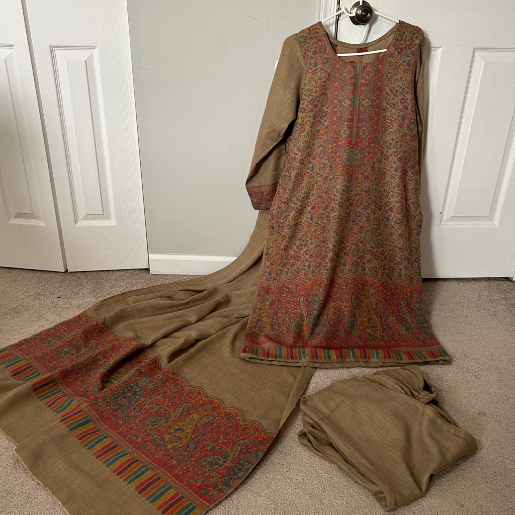 Elegant Brown Kani Dress